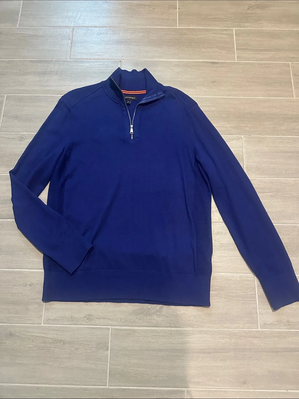Banana Republic Men’s Quarter-Zip Sweater in Royal Blue